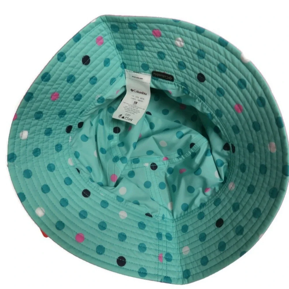 Columbia Pixel Grabber Bucket Hat Cap S/M New Green Pink Reversible‎ Youth Kids